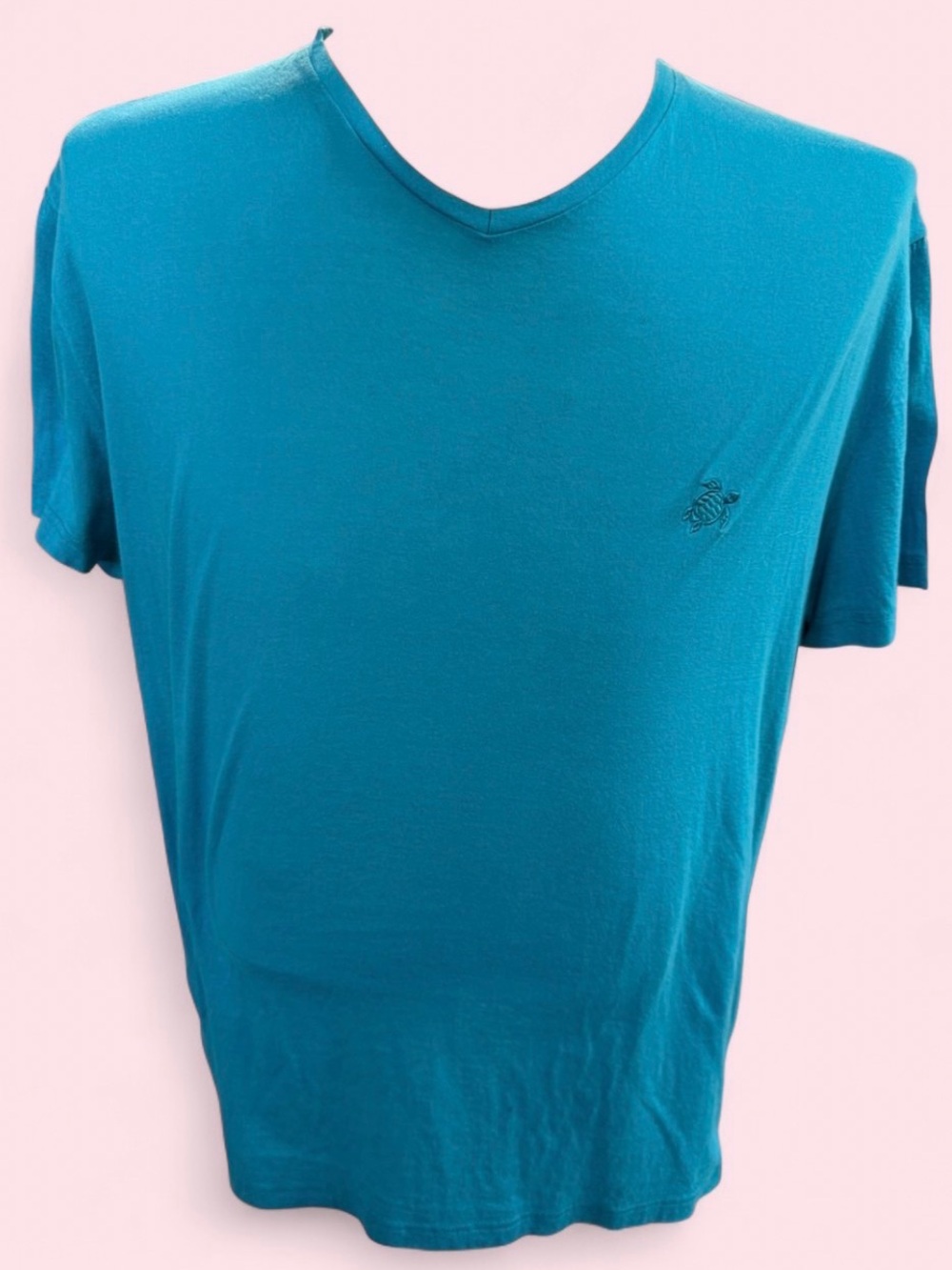 Vilebrequin Teal V-Neck Short Sleeve Tee